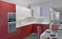 Красно белая кухня