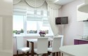Бело фиолетовая кухня